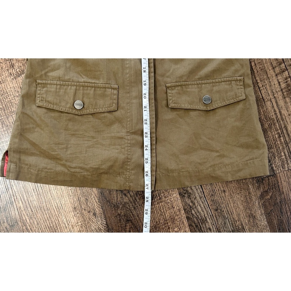 Sanctuary Utility Jacket Women XS Tan Long Sleeve Vented Outdoor Snap Inside Zip - Picture 10 of 13